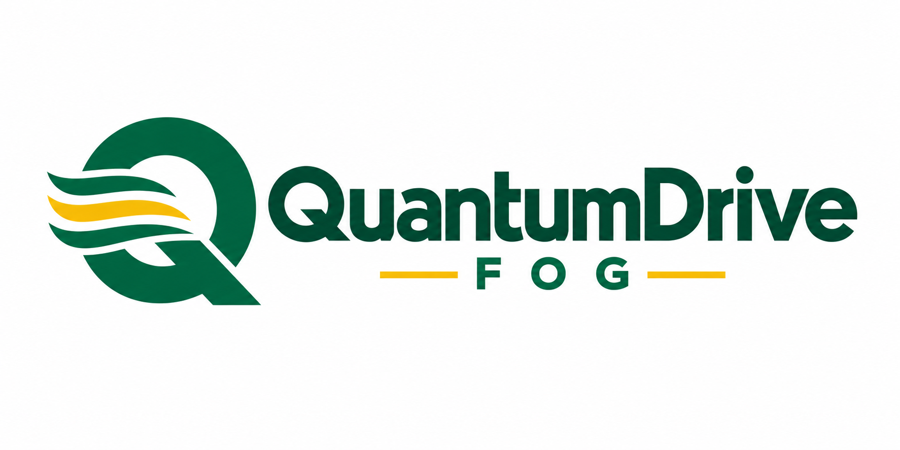 QuantumDrive Fog green and gold logo